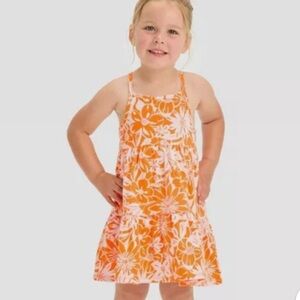 🌼🌸Girls' Floral Orange Dress🌼🌸